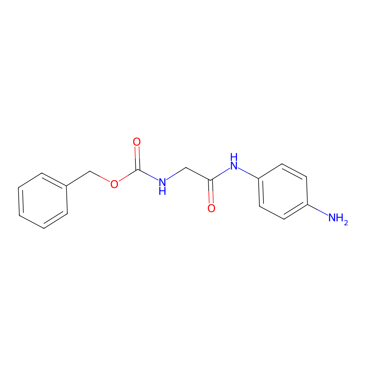 Benzyl (2-((4-aminophenyl)amino)-2-oxoethyl)carbamate molecular structure, CAS 765236-54-2