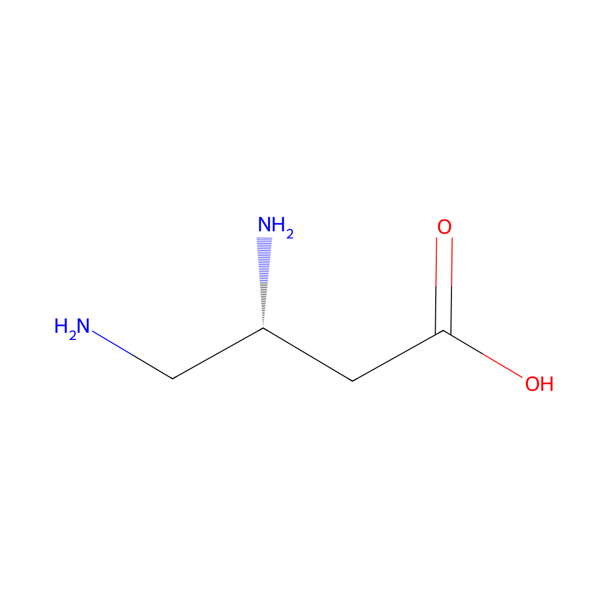 (R)-3,4-diaminobutanoic acid molecular structure, CAS 765240-63-9