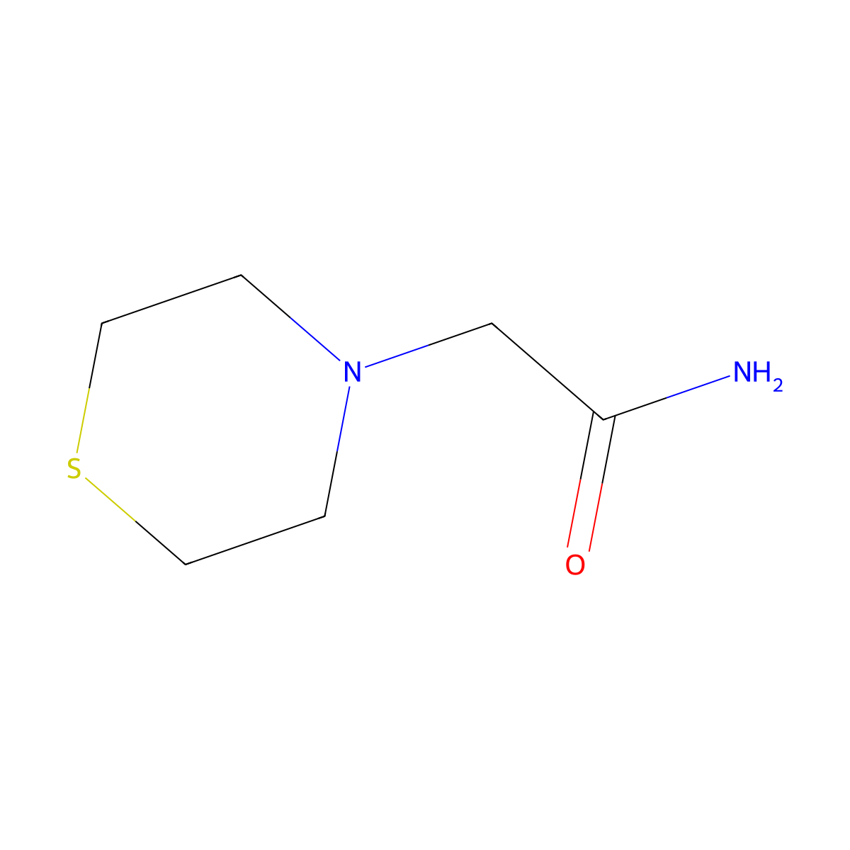2-Thiomorpholinoacetamide molecular structure, CAS 765242-43-1