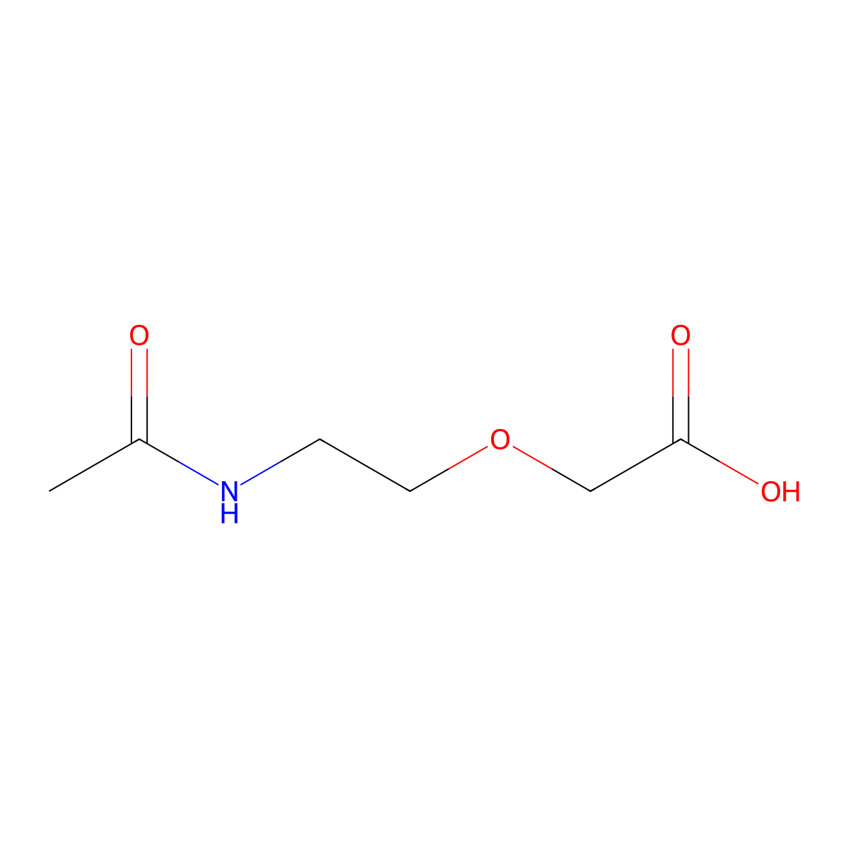 2-(2-Acetamidoethoxy)acetic acid molecular structure, CAS 765249-88-5