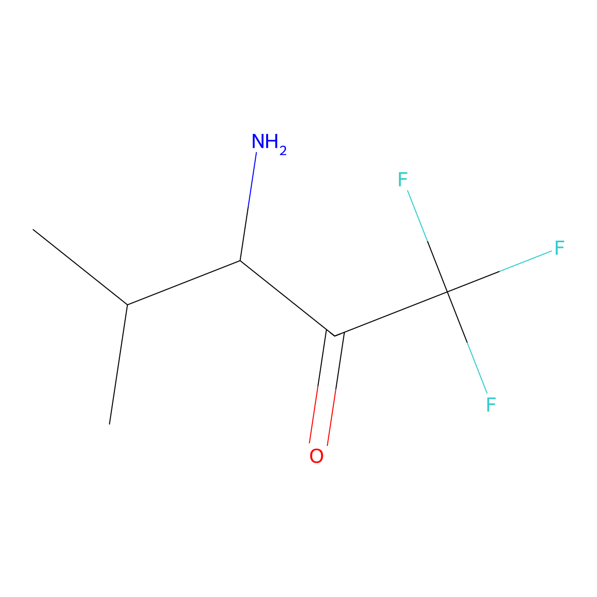 3-Amino-1,1,1-trifluoro-4-methylpentan-2-one molecular structure, CAS 765254-36-2
