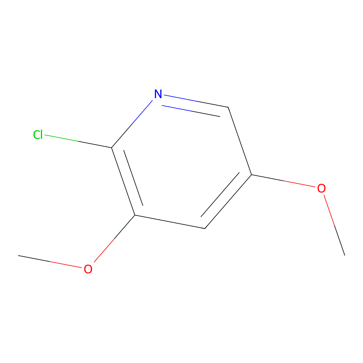 2-Chloro-3,5-dimethoxypyridine molecular structure, CAS 765257-23-6
