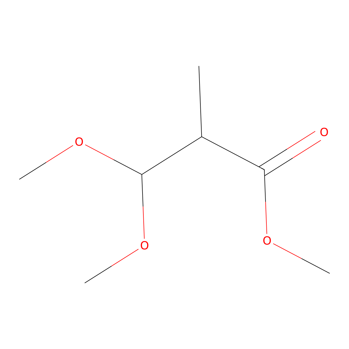 Methyl 3,3-dimethoxy-2-methylpropanoate molecular structure, CAS 76526-43-7