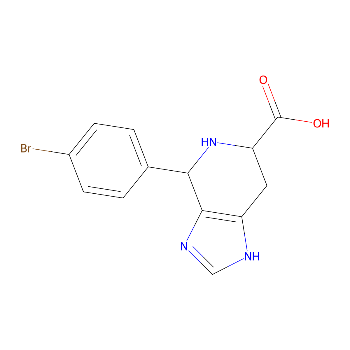 4-(4-Bromophenyl)-3H,4H,5H,6H,7H-imidazo[4,5-c]pyridine-6-carboxylic acid molecular structure, CAS 765262-02-0