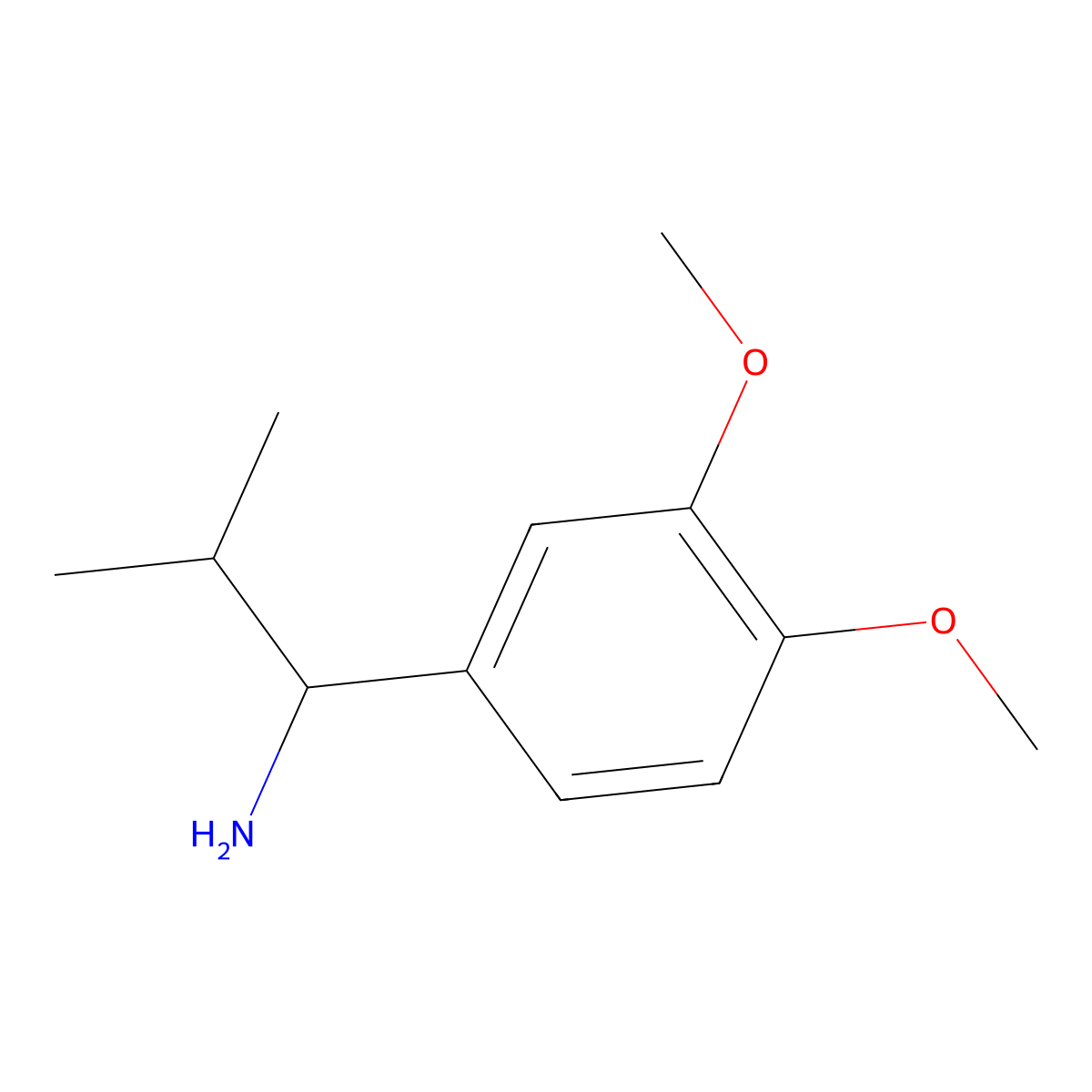 1-(3,4-Dimethoxyphenyl)-2-methylpropan-1-amine molecular structure, CAS 765262-99-5
