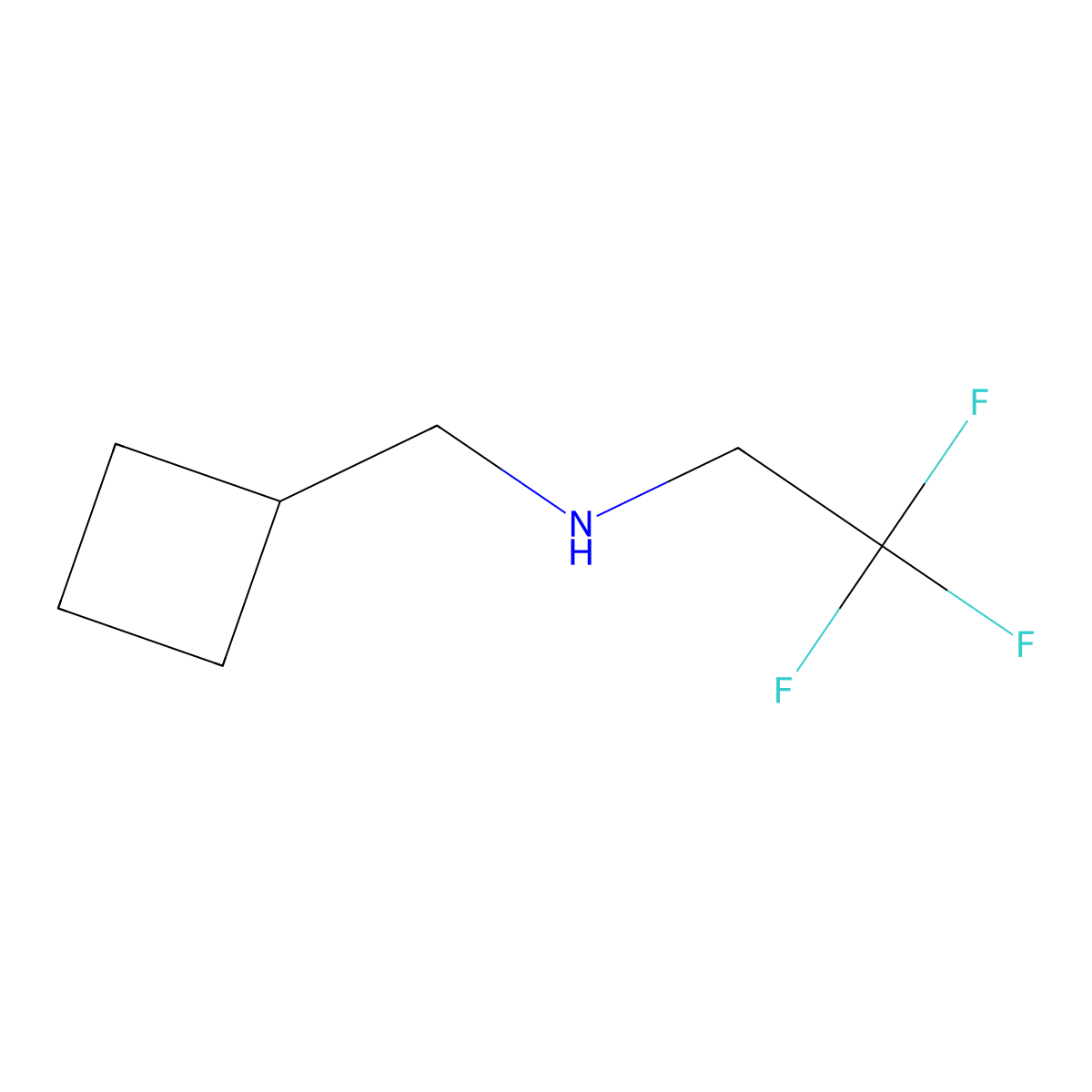 (Cyclobutylmethyl)(2,2,2-trifluoroethyl)amine molecular structure, CAS 765263-55-6
