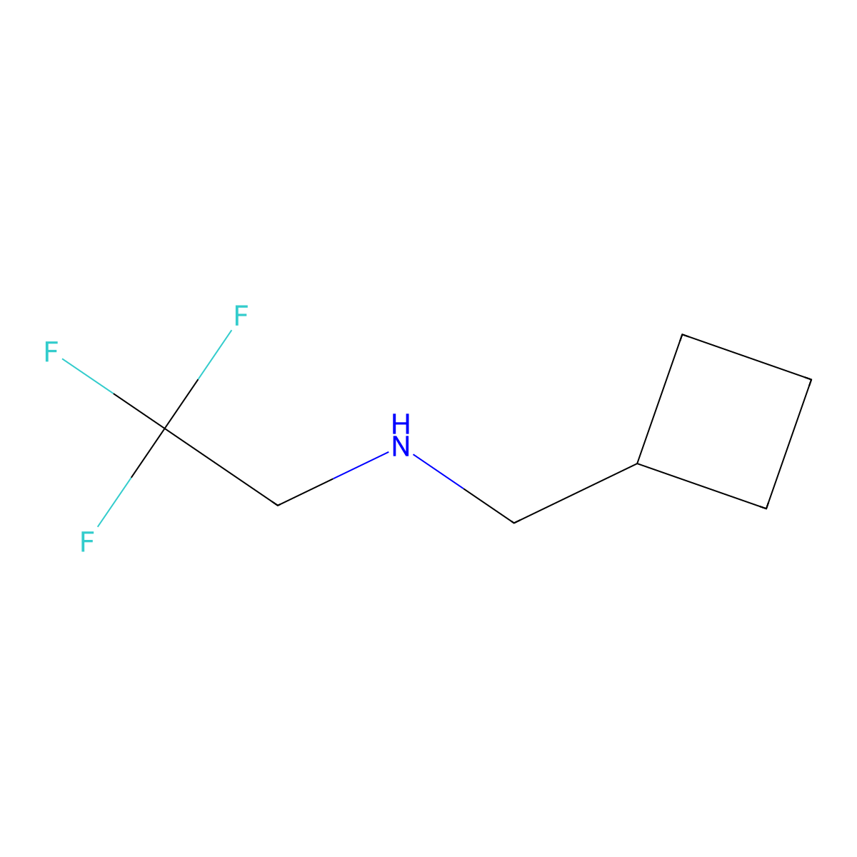 (Cyclobutylmethyl)(2,2,2-trifluoroethyl)amine molecular structure, CAS 765263-55-6