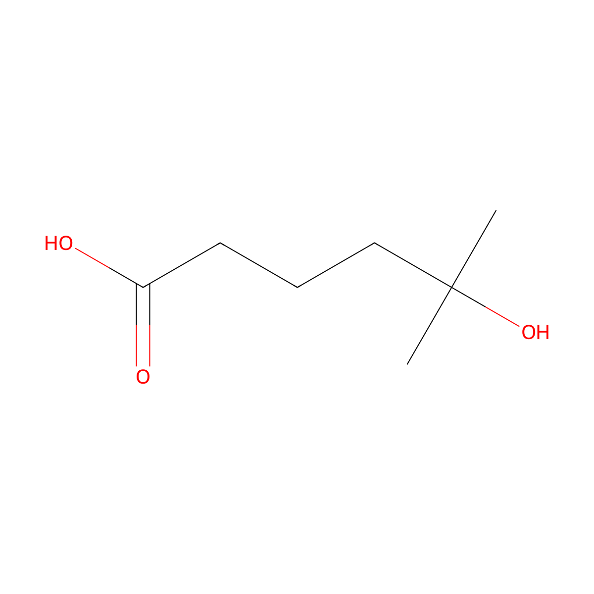 5-Hydroxy-5-methylhexanoic acid molecular structure, CAS 765268-16-4