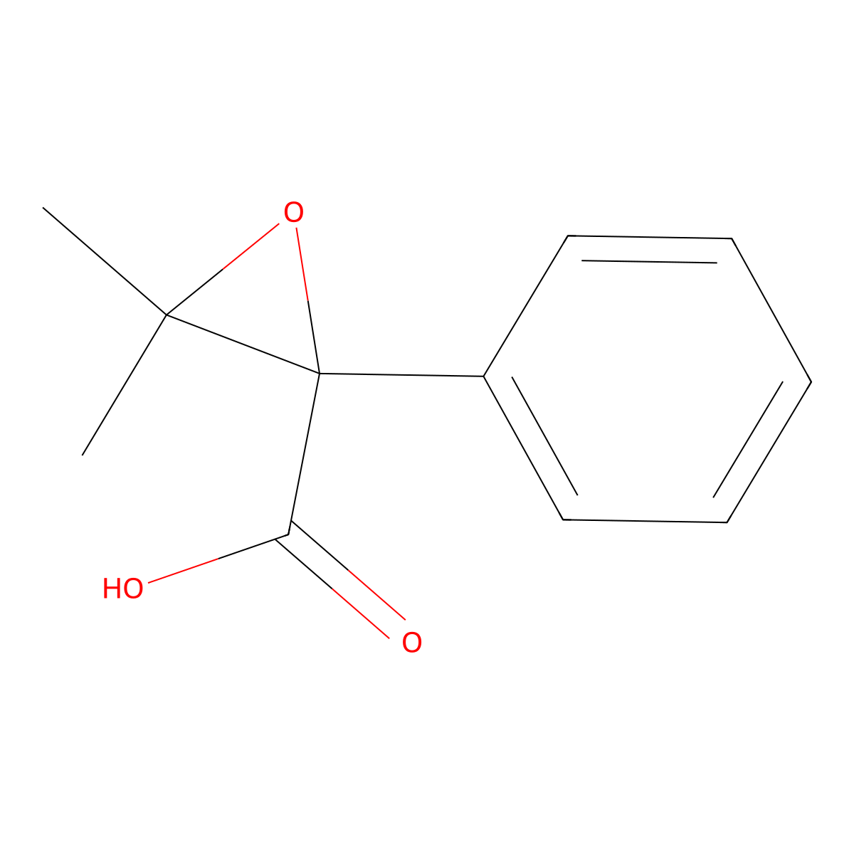 3,3-Dimethyl-2-phenyloxirane-2-carboxylic acid molecular structure, CAS 76527-37-2