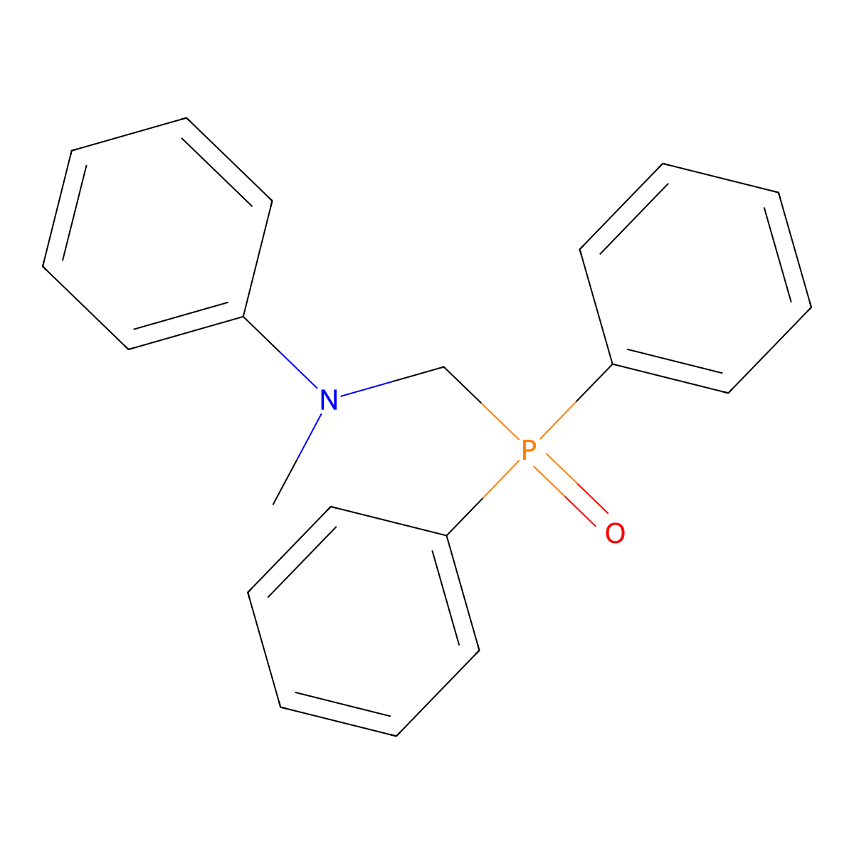 N-((Diphenylphosphinyl)methyl)-N-methylaniline molecular structure, CAS 76527-75-8