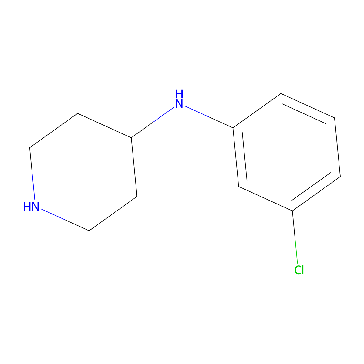 N-(3-Chlorophenyl)-4-piperidinamine molecular structure, CAS 765271-00-9