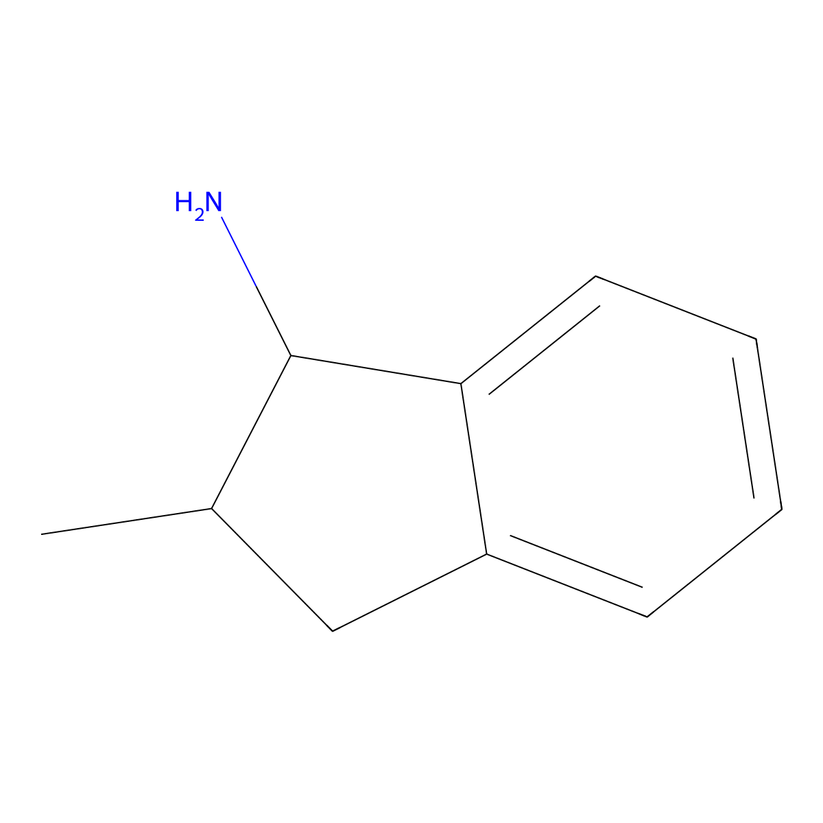 rac-(1R,2S)-2-methyl-2,3-dihydro-1H-inden-1-amine molecular structure, CAS 765271-07-6