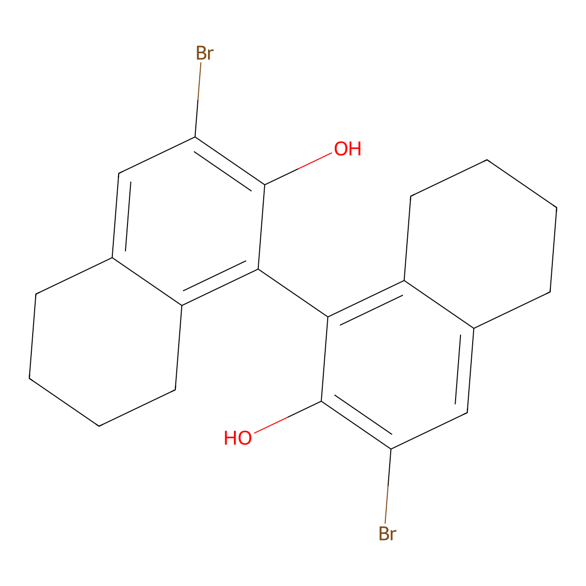 (S)-3,3'-Dibromo-5,5',6,6',7,7',8,8'-octahydro-[1,1'-binaphthalene]-2,2'-diol molecular structure, CAS 765278-73-7
