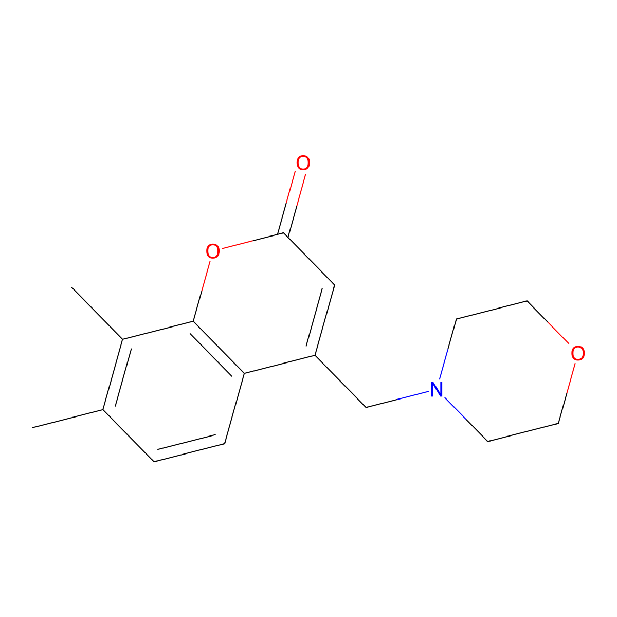 7,8-Dimethyl-4-(morpholin-4-ylmethyl)chromen-2-one molecular structure, CAS 765283-03-2