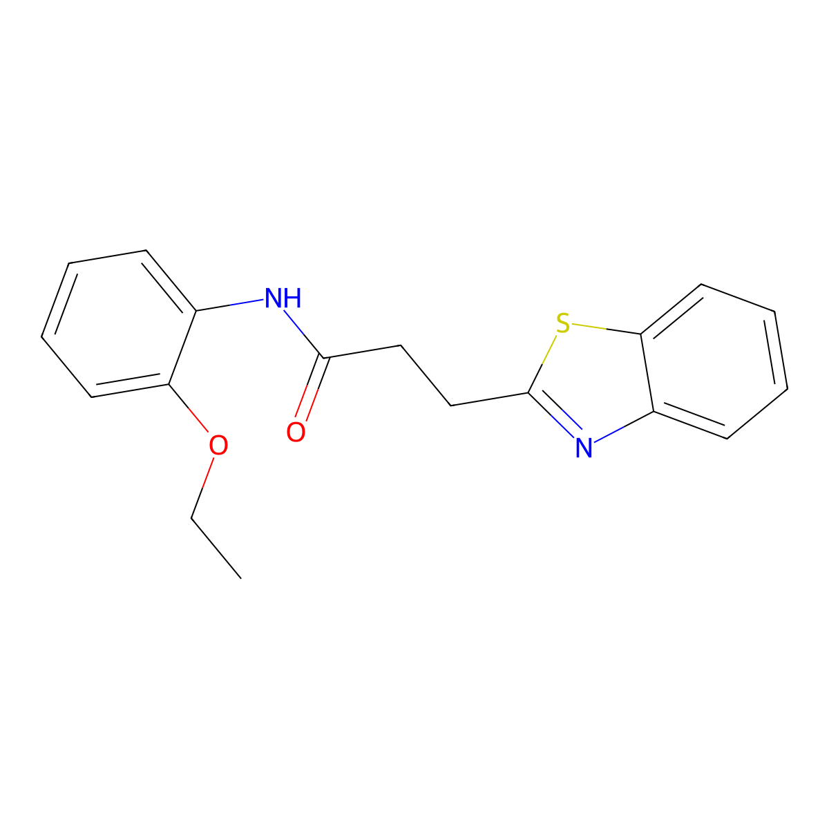 3-(1,3-benzothiazol-2-yl)-N-(2-ethoxyphenyl)propanamide molecular structure, CAS 765284-61-5