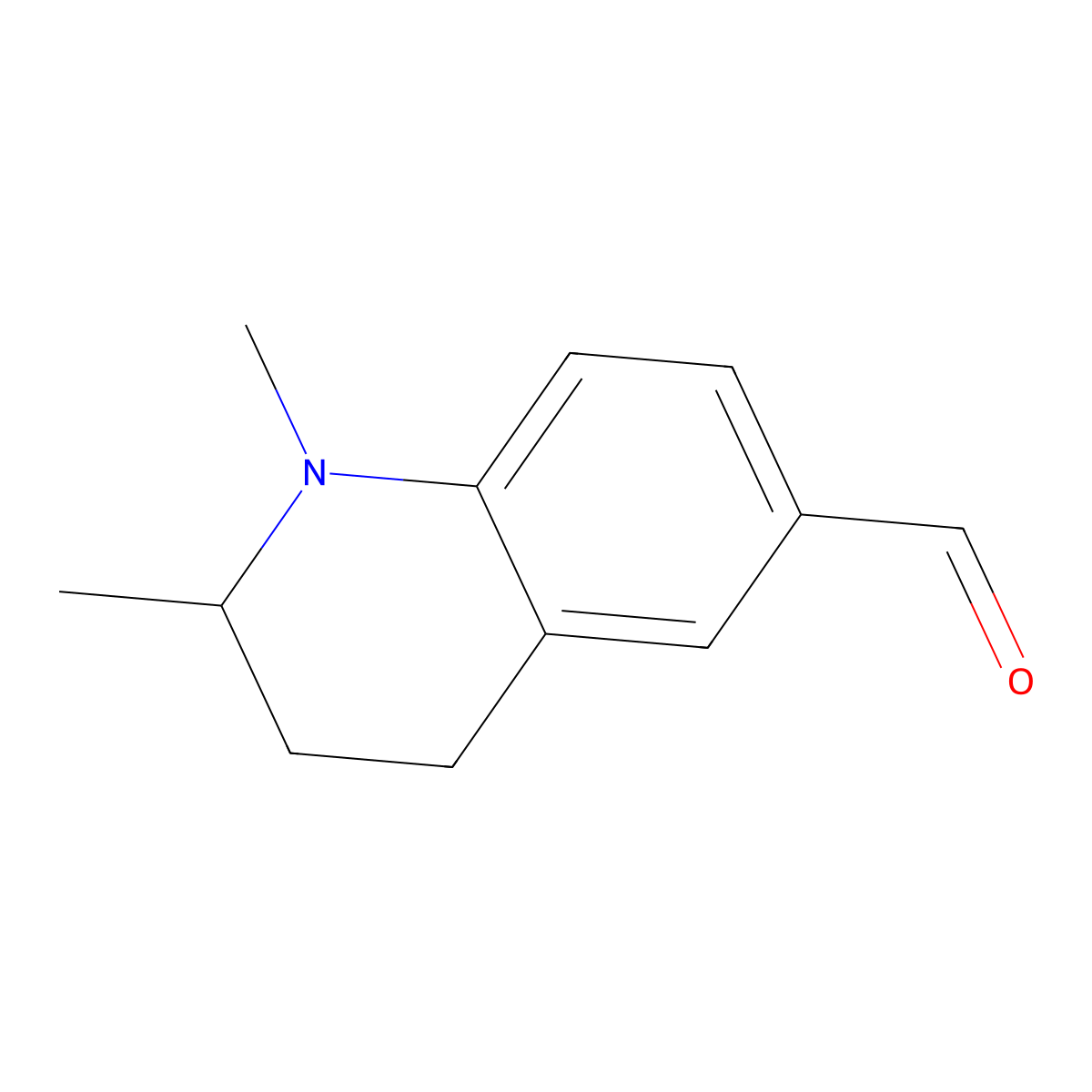 1,2-Dimethyl-1,2,3,4-tetrahydroquinoline-6-carbaldehyde molecular structure, CAS 76529-12-9