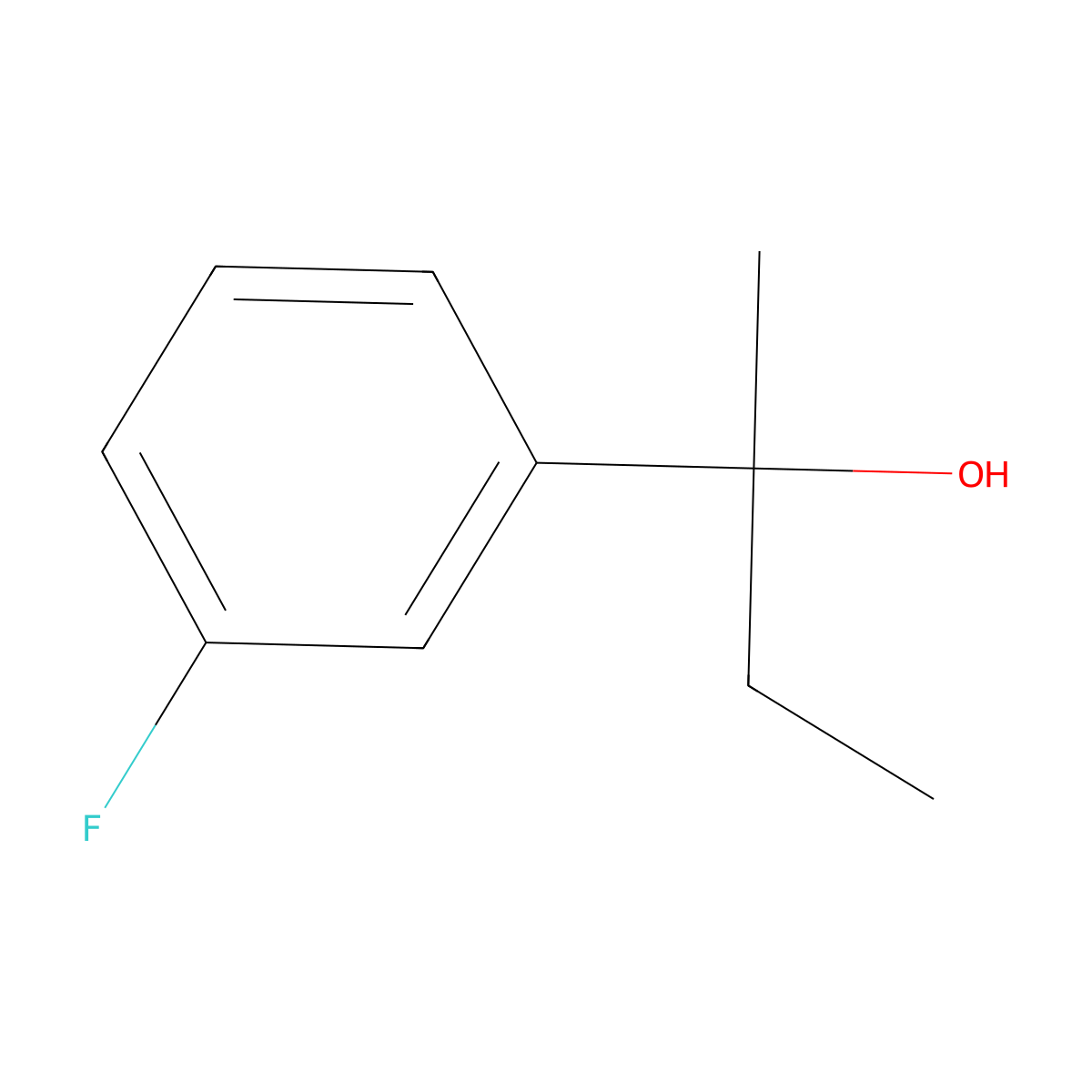 2-(3-Fluorophenyl)-2-butanol molecular structure, CAS 76529-20-9