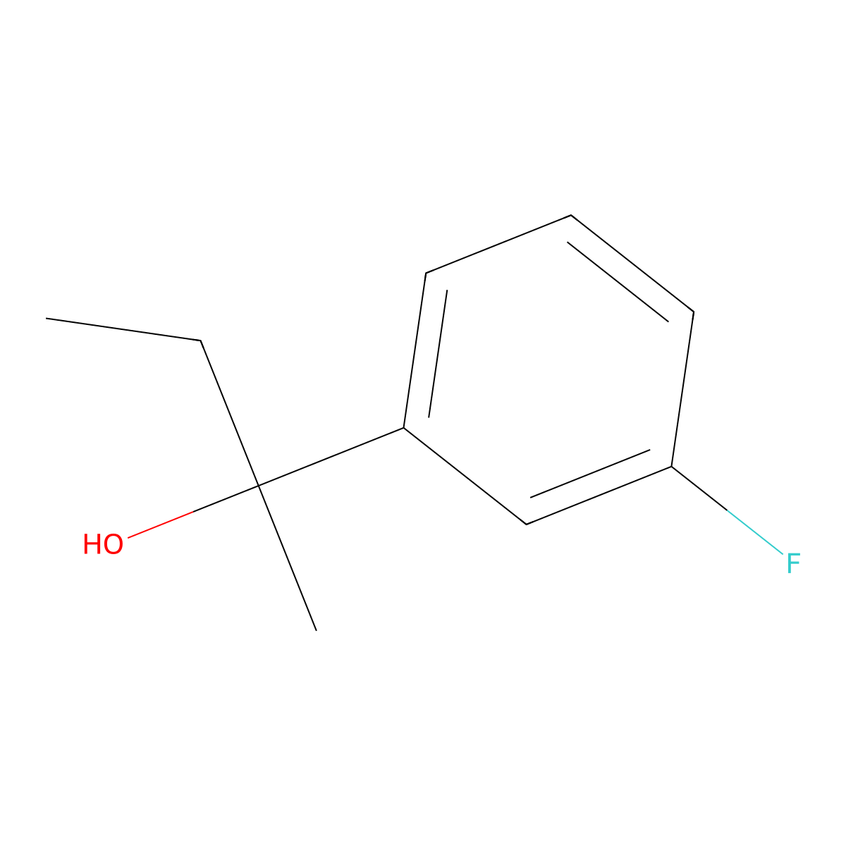 2-(3-Fluorophenyl)-2-butanol molecular structure, CAS 76529-20-9