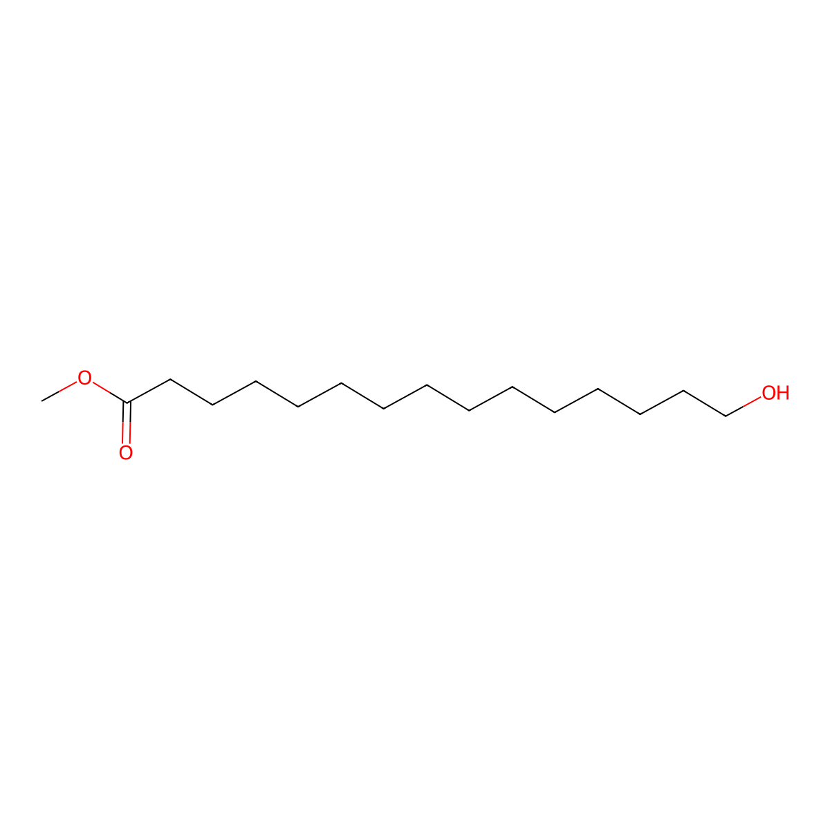 Methyl 15-Hydroxypentadecanoate molecular structure, CAS 76529-42-5