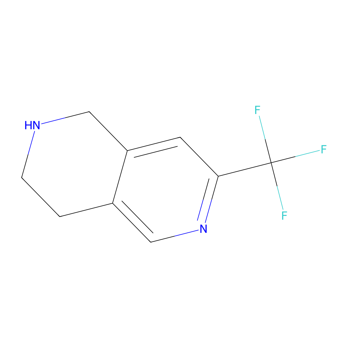 7-(Trifluoromethyl)-1,2,3,4-tetrahydro-2,6-naphthyridine molecular structure, CAS 765298-22-4