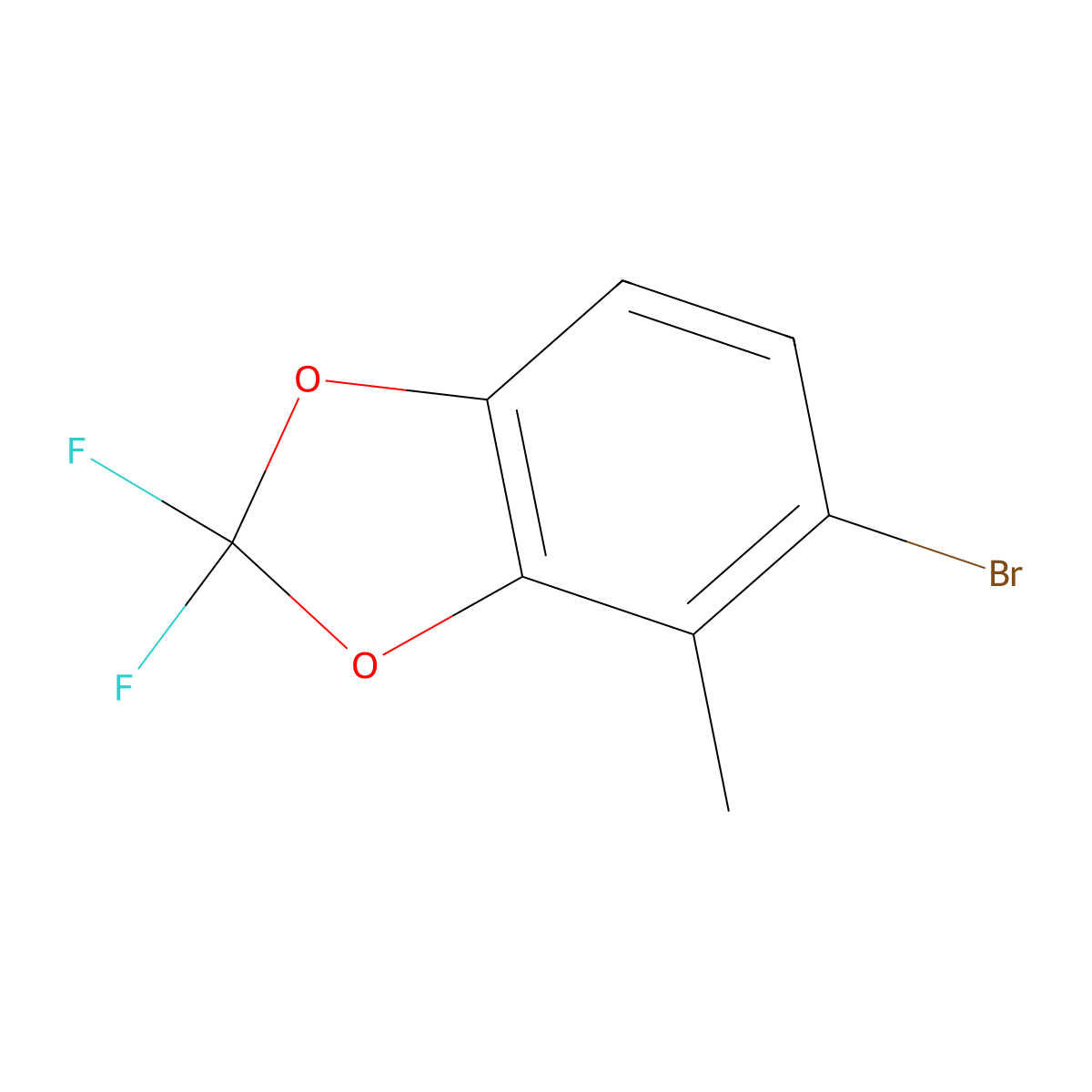 5-Bromo-2,2-difluoro-4-methylbenzo[d][1,3]dioxole molecular structure, CAS 765300-02-5