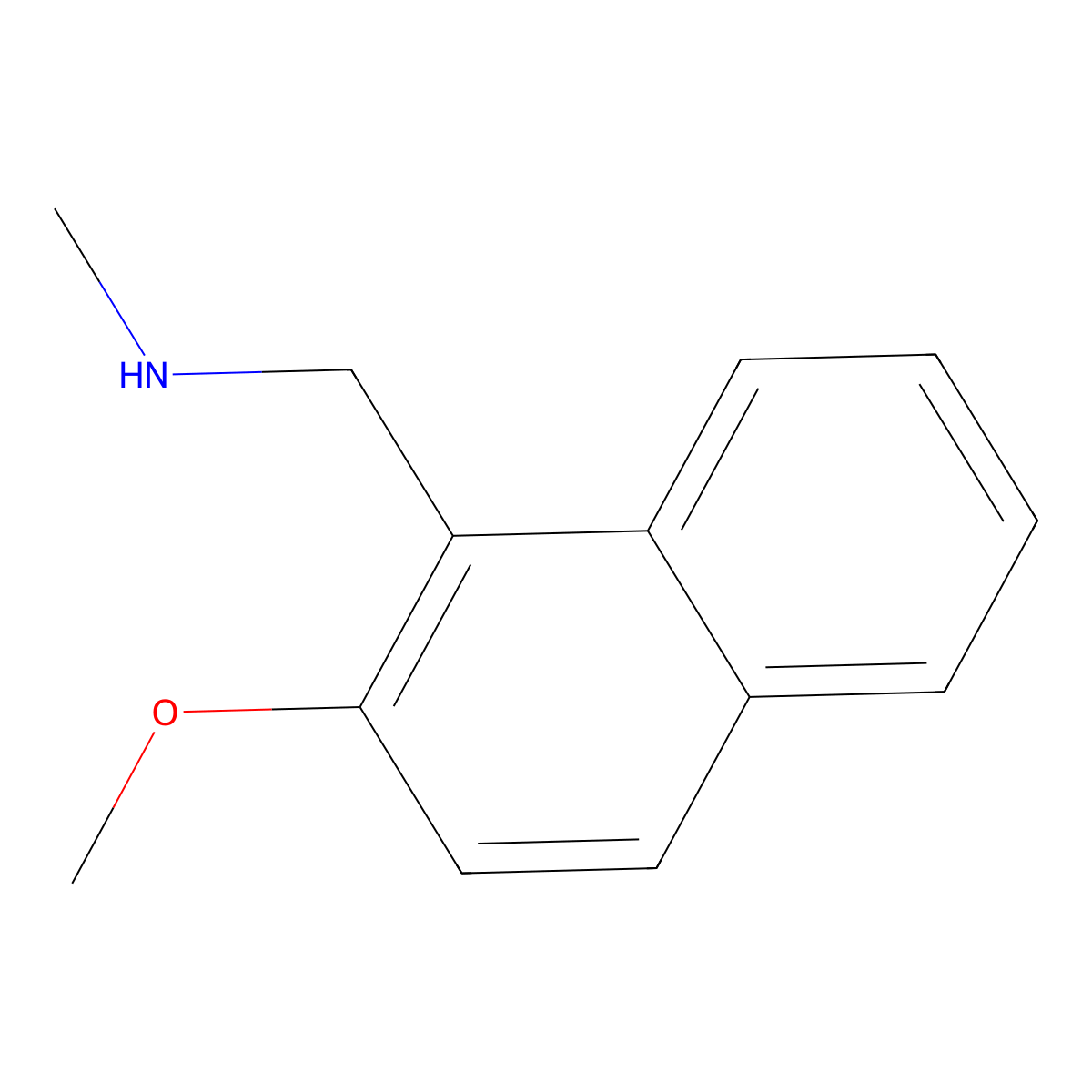 2-Methoxy-N-methyl-1-naphthalenemethanamine molecular structure, CAS 76532-34-8