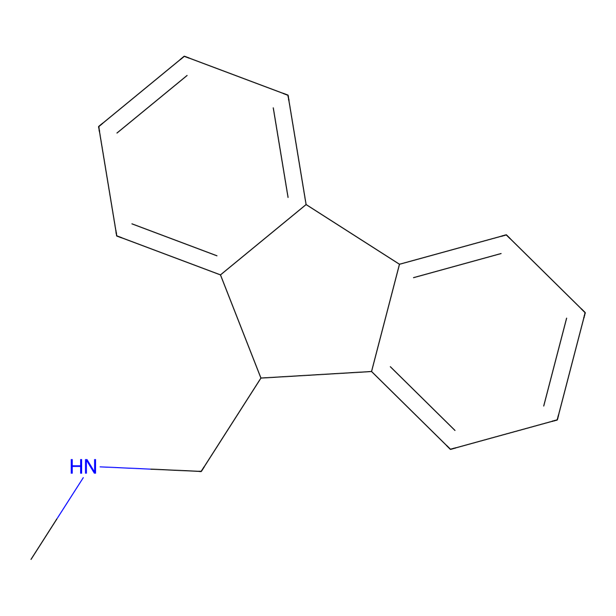 (9H-Fluoren-9-ylmethyl)-methyl-amine molecular structure, CAS 76532-37-1