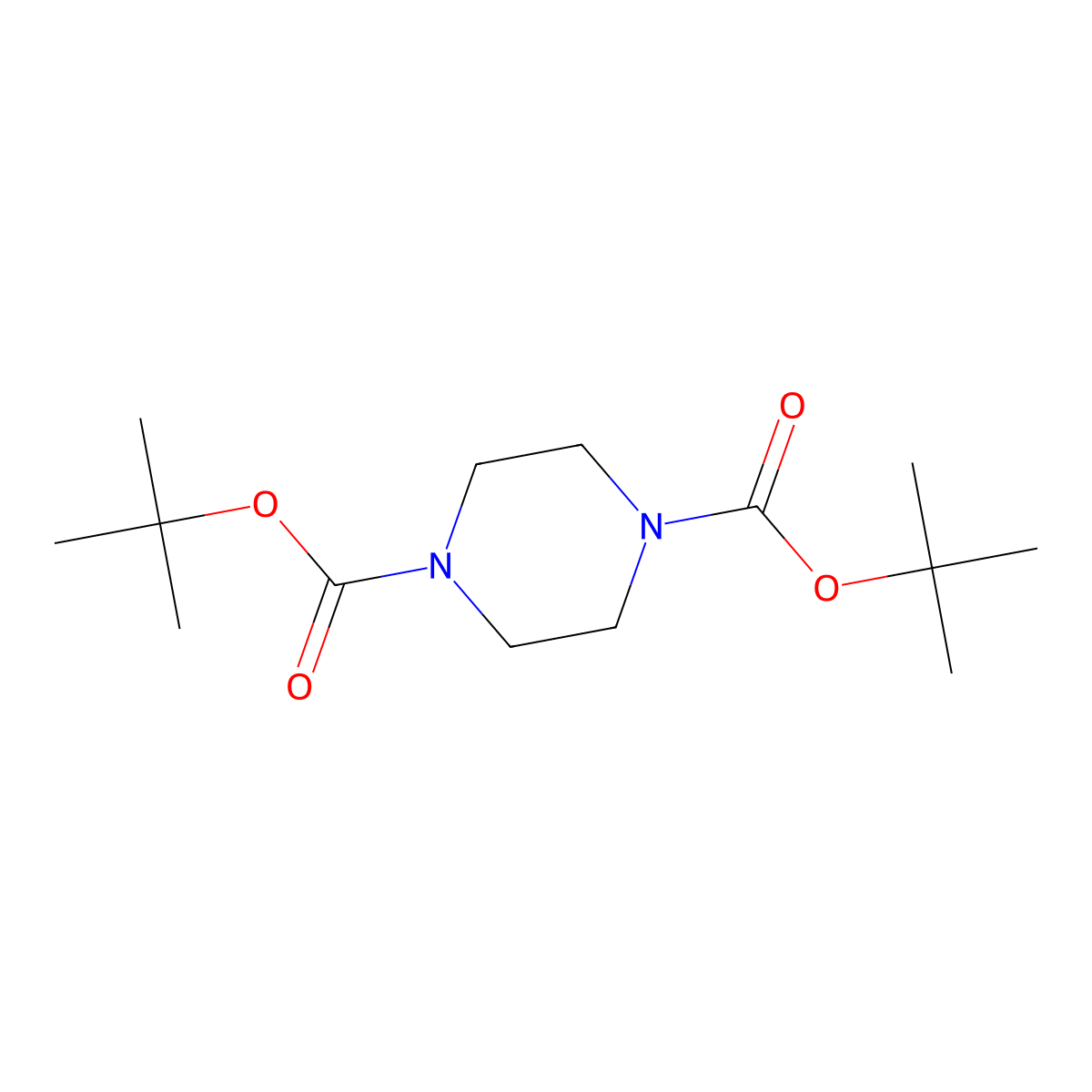 1,4-Bis(1,1-dimethylethyl) 1,4-piperazinedicarboxylate molecular structure, CAS 76535-75-6