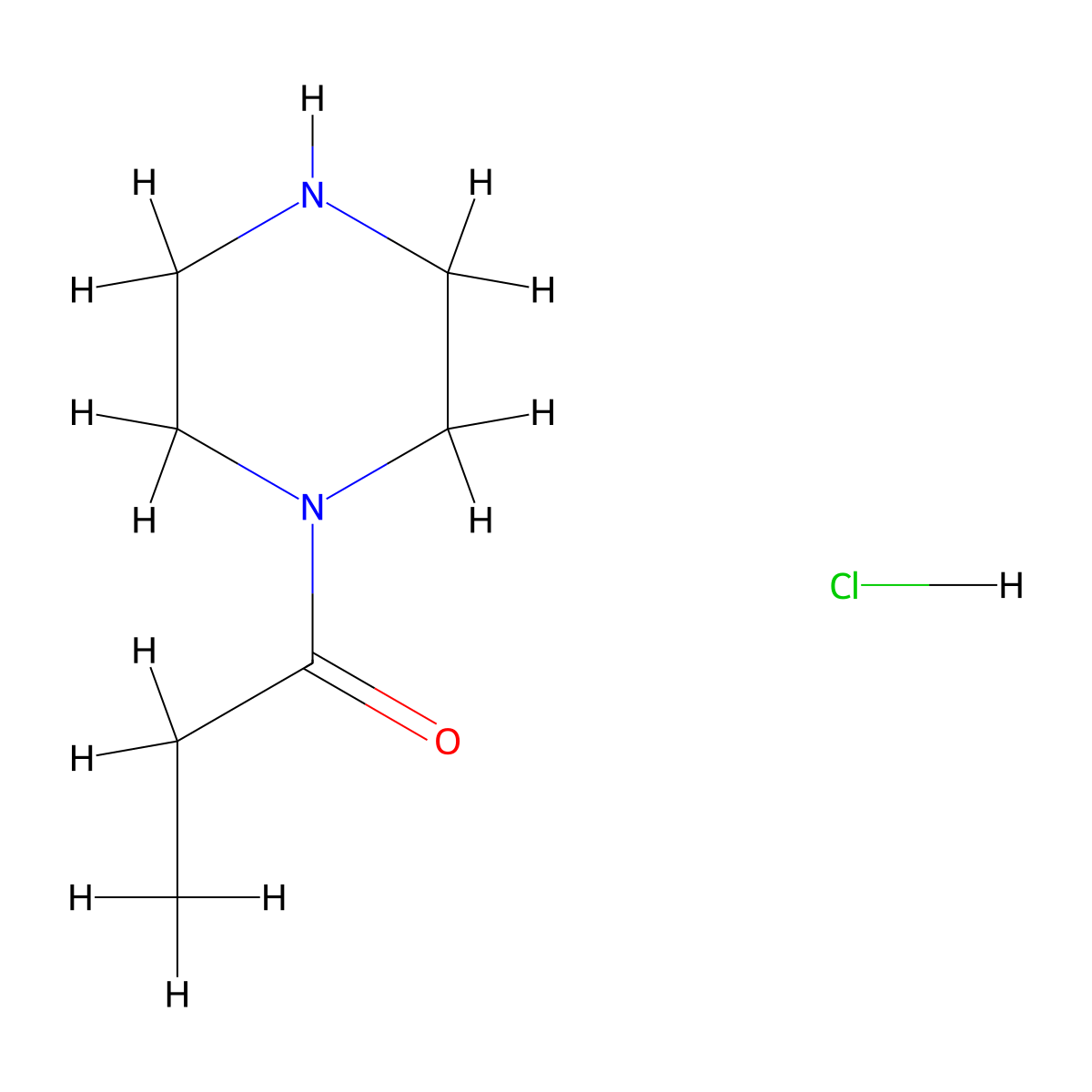 1-(Piperazin-1-yl)propan-1-one hydrochloride molecular structure, CAS 76535-77-8