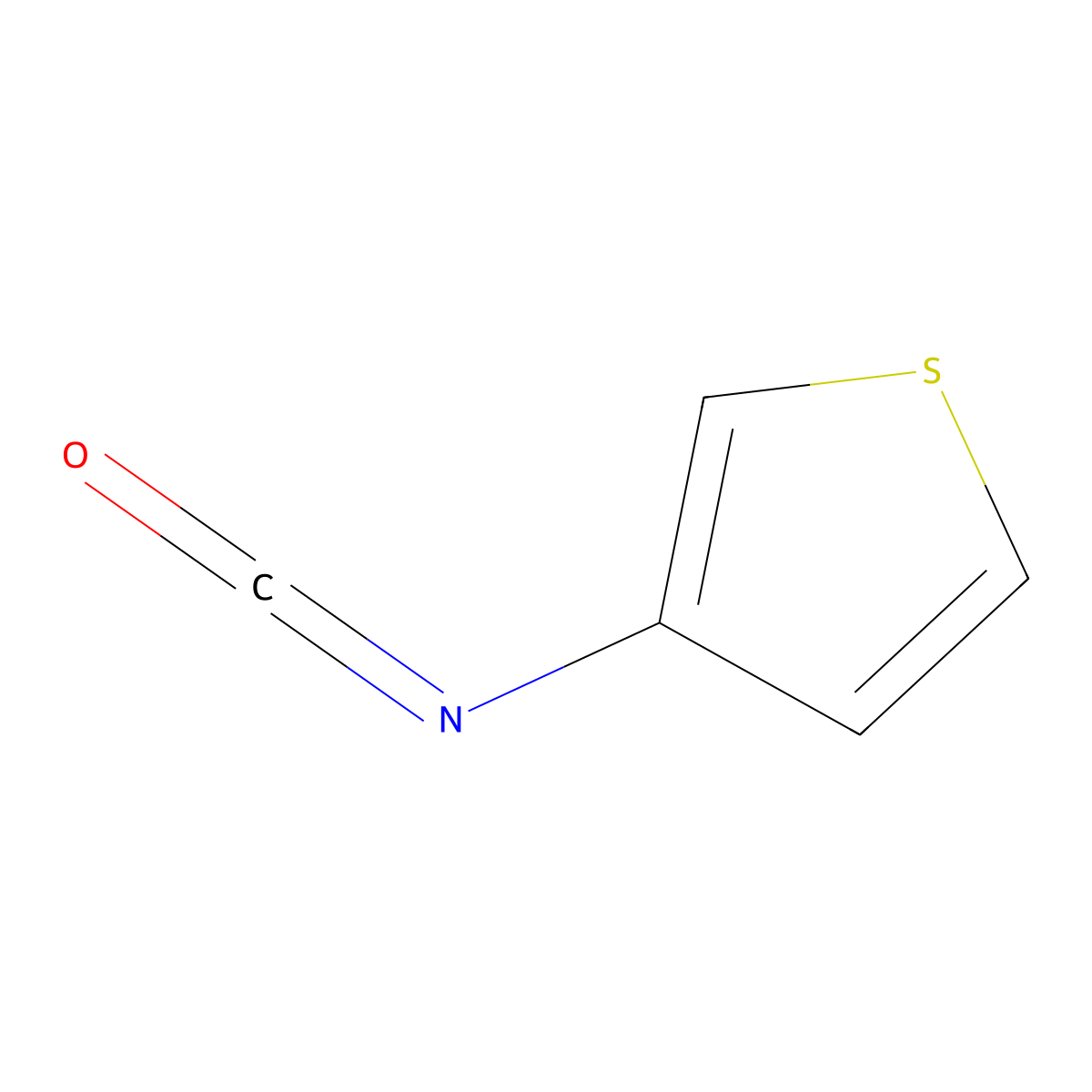 3-Isocyanatothiophene molecular structure, CAS 76536-95-3