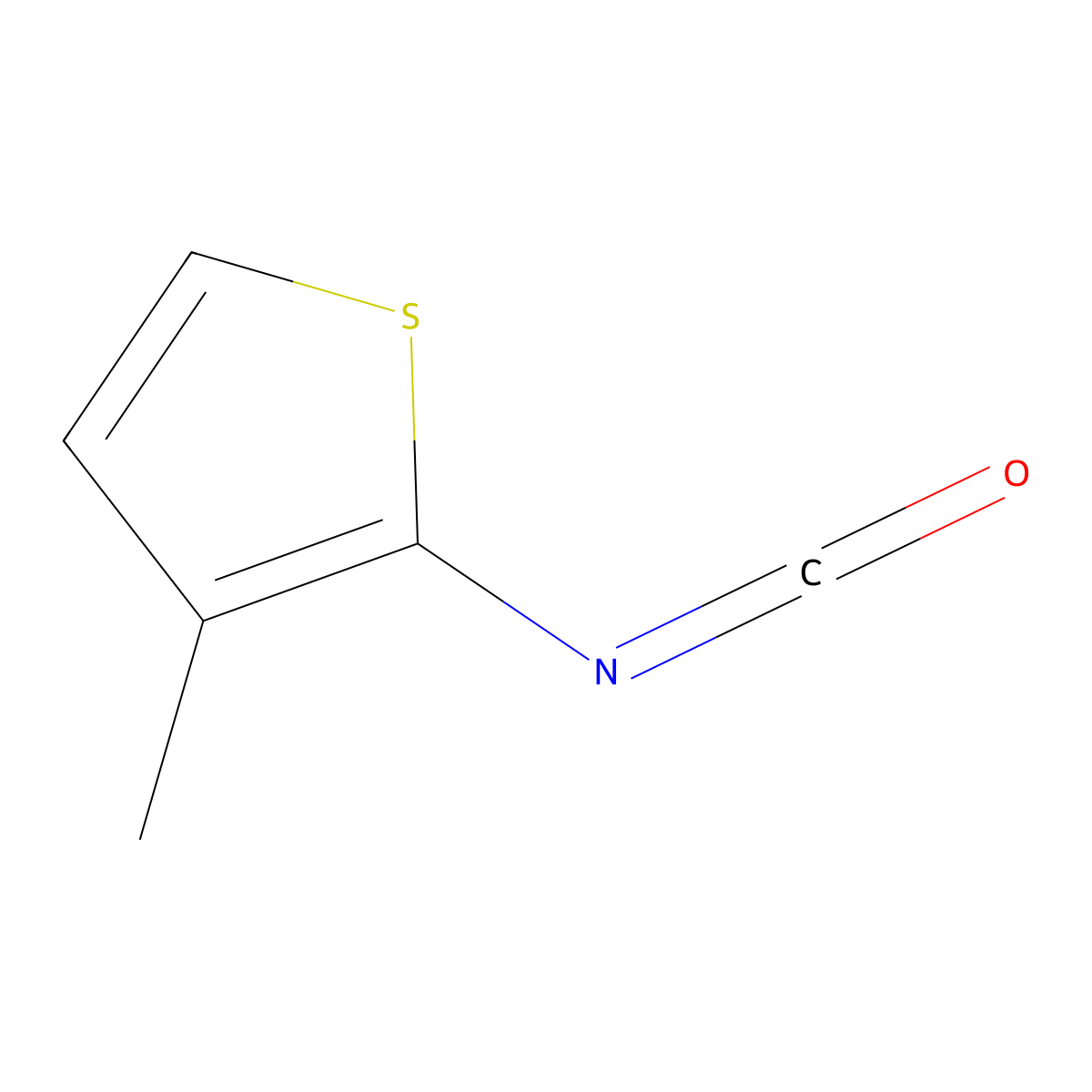 2-Isocyanato-3-methylthiophene molecular structure, CAS 76537-01-4