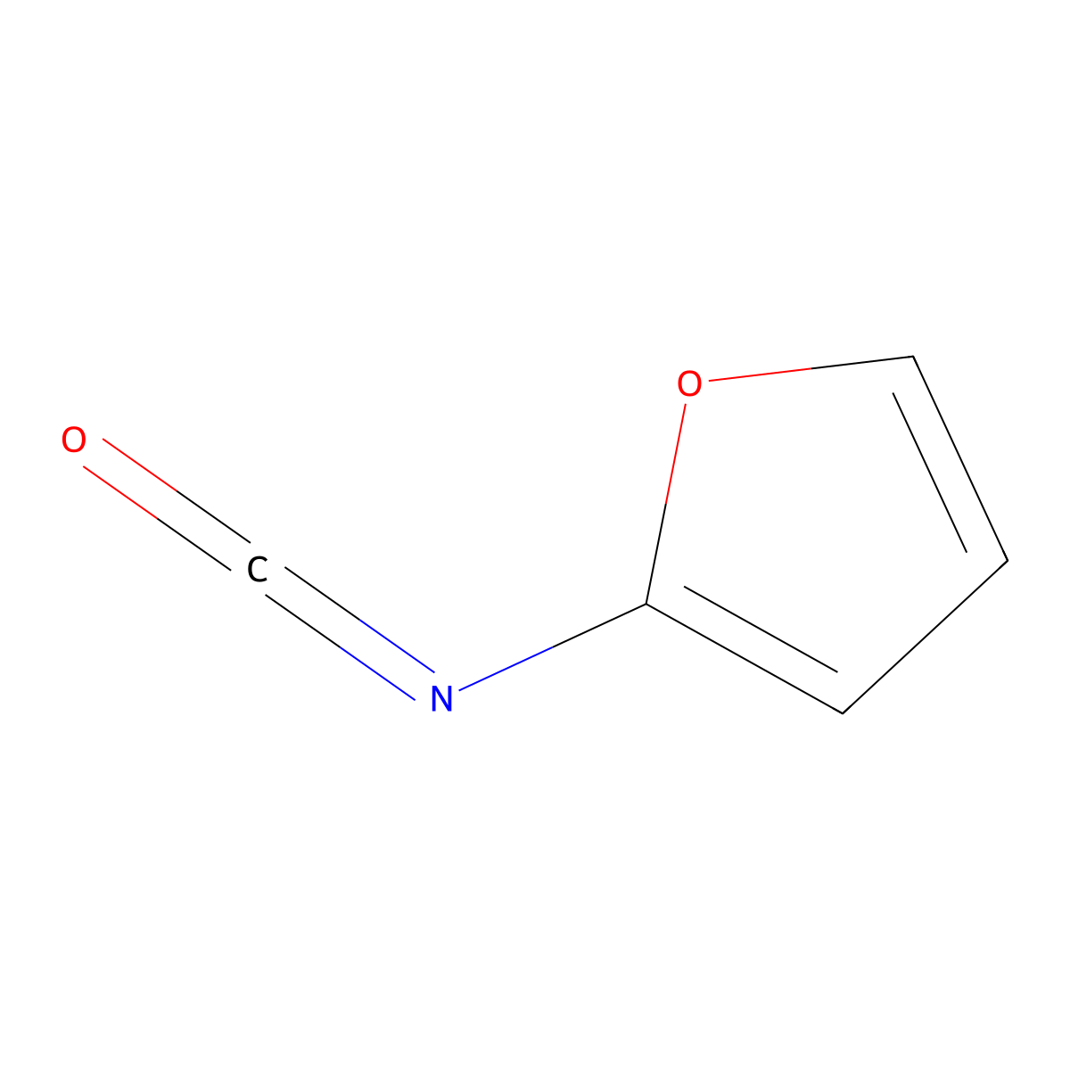 2-Isocyanatofuran molecular structure, CAS 76537-07-0