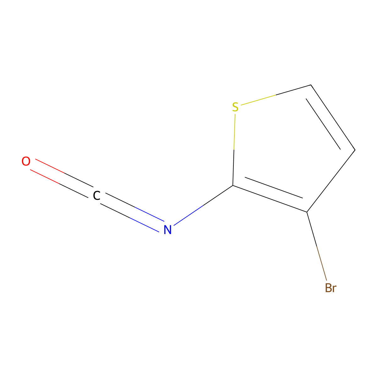 3-Bromo-2-isocyanatothiophene molecular structure, CAS 76537-10-5