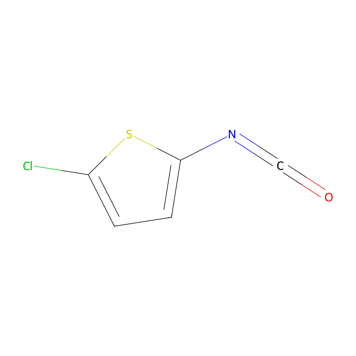 2-Chloro-5-isocyanatothiophene molecular structure, CAS 76537-13-8