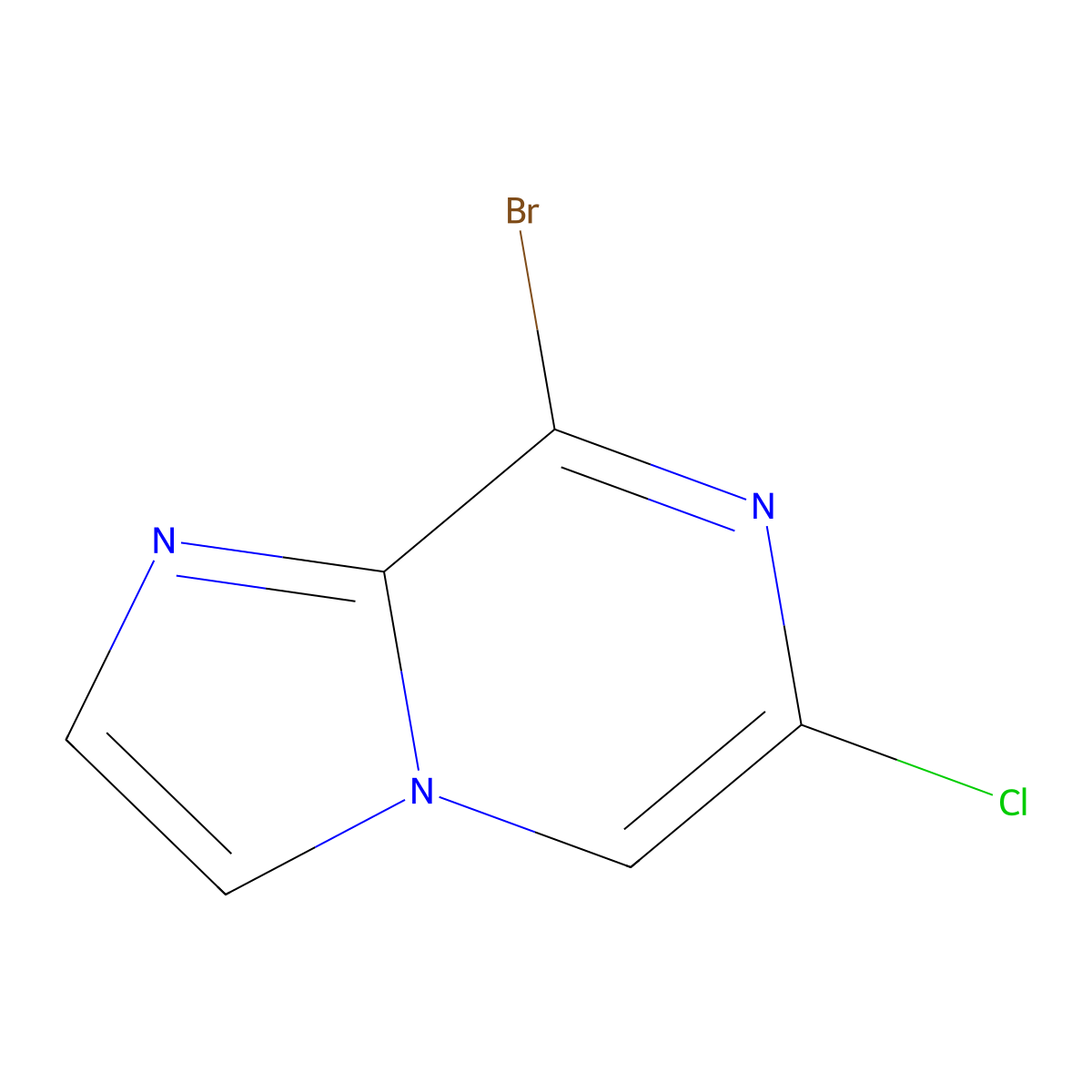 8-Bromo-6-chloroimidazo[1,2-a]pyrazine molecular structure, CAS 76537-19-4
