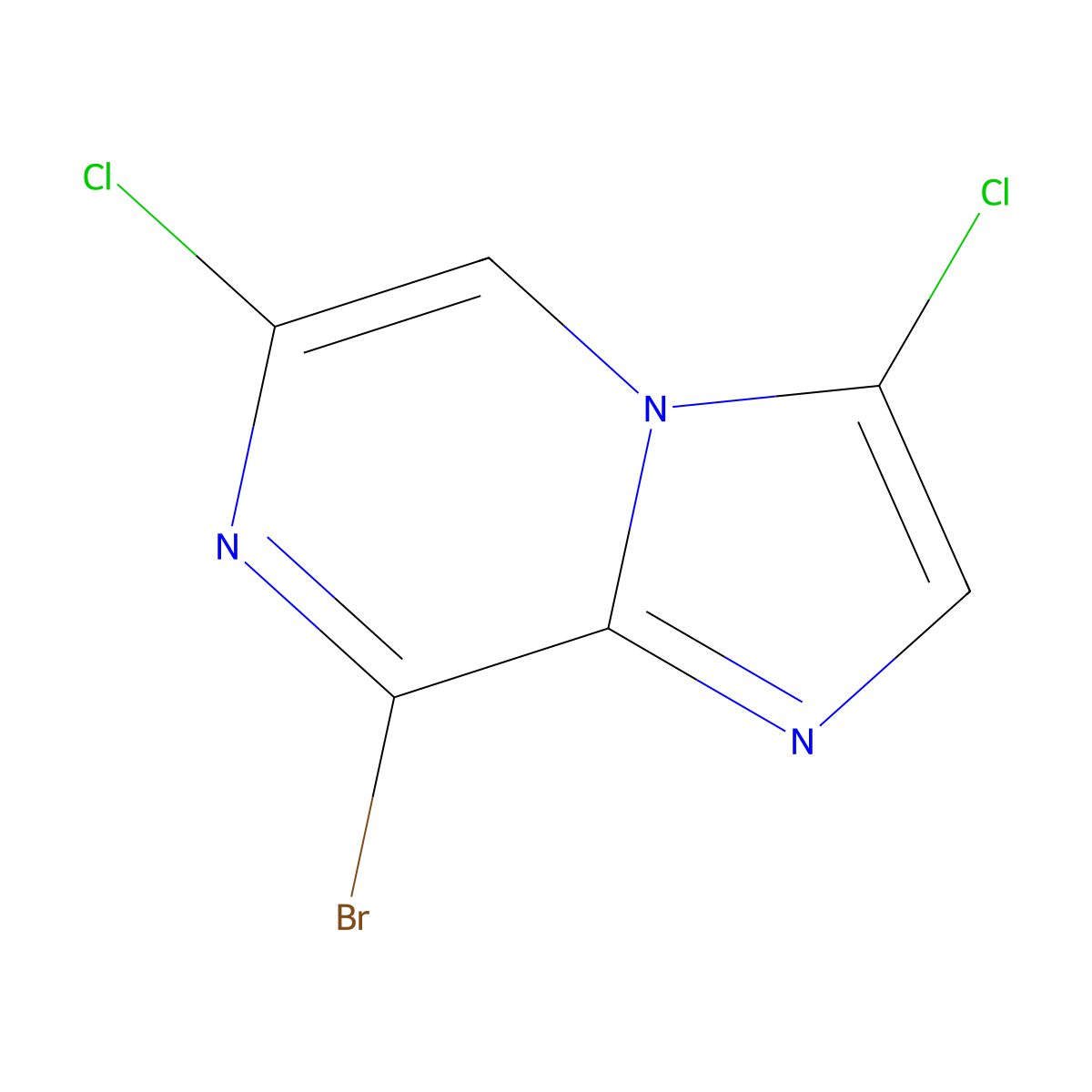 8-Bromo-3,6-dichloroimidazo[1,2-a]pyrazine molecular structure, CAS 76537-33-2