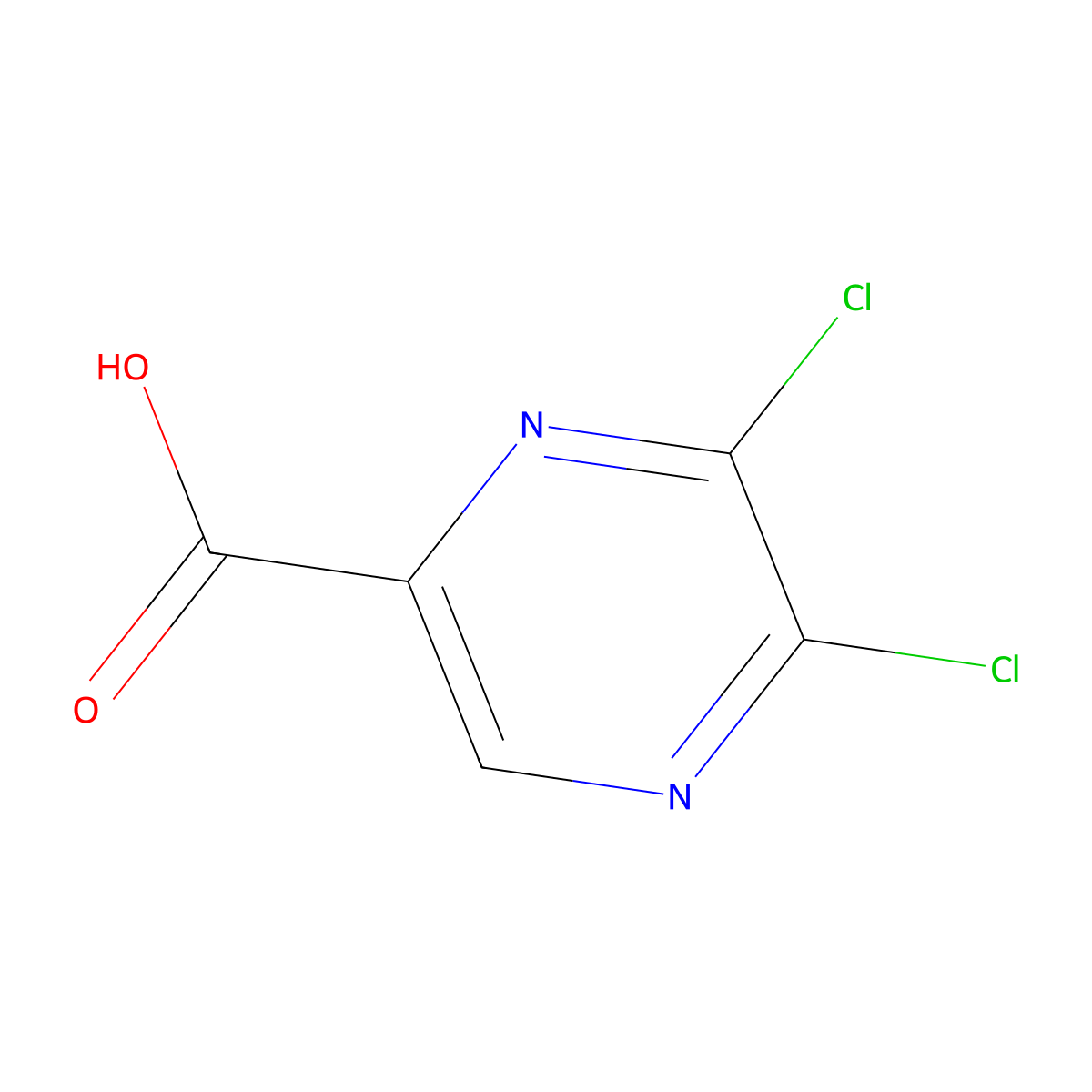 5,6-Dichloropyrazine-2-carboxylic acid molecular structure, CAS 76537-42-3