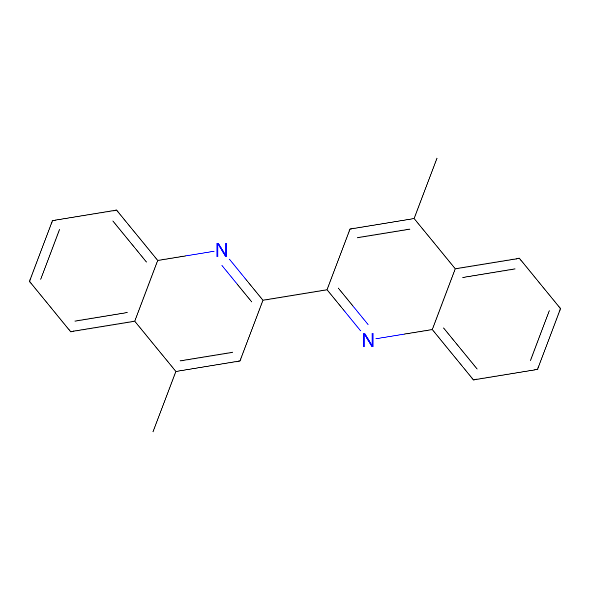 2,2'-Bi-4-lepidine molecular structure, CAS 7654-51-5