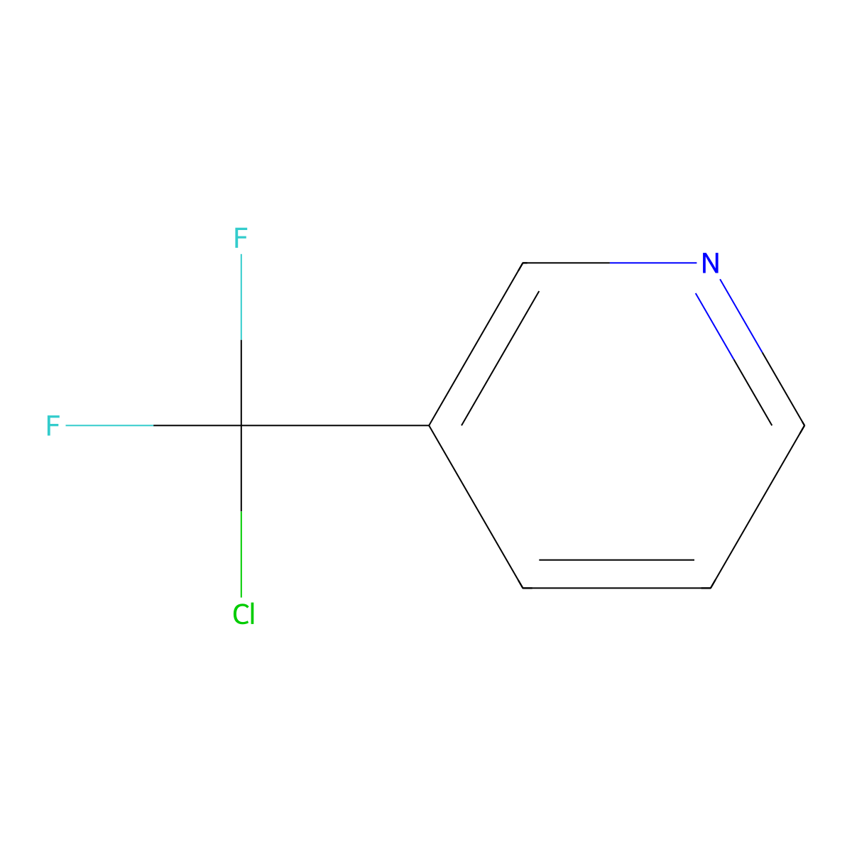 3-(Chlorodifluoromethyl)pyridine molecular structure, CAS 76541-43-0