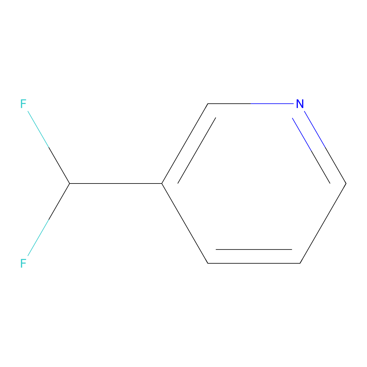 3-(Difluoromethyl)pyridine molecular structure, CAS 76541-44-1