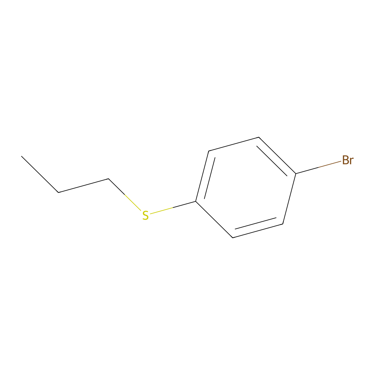 1-Bromo-4-propylsulfanylbenzene molecular structure, CAS 76542-19-3