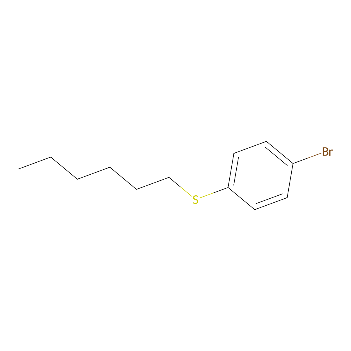 (4-Bromophenyl)(hexyl)sulfane molecular structure, CAS 76542-21-7