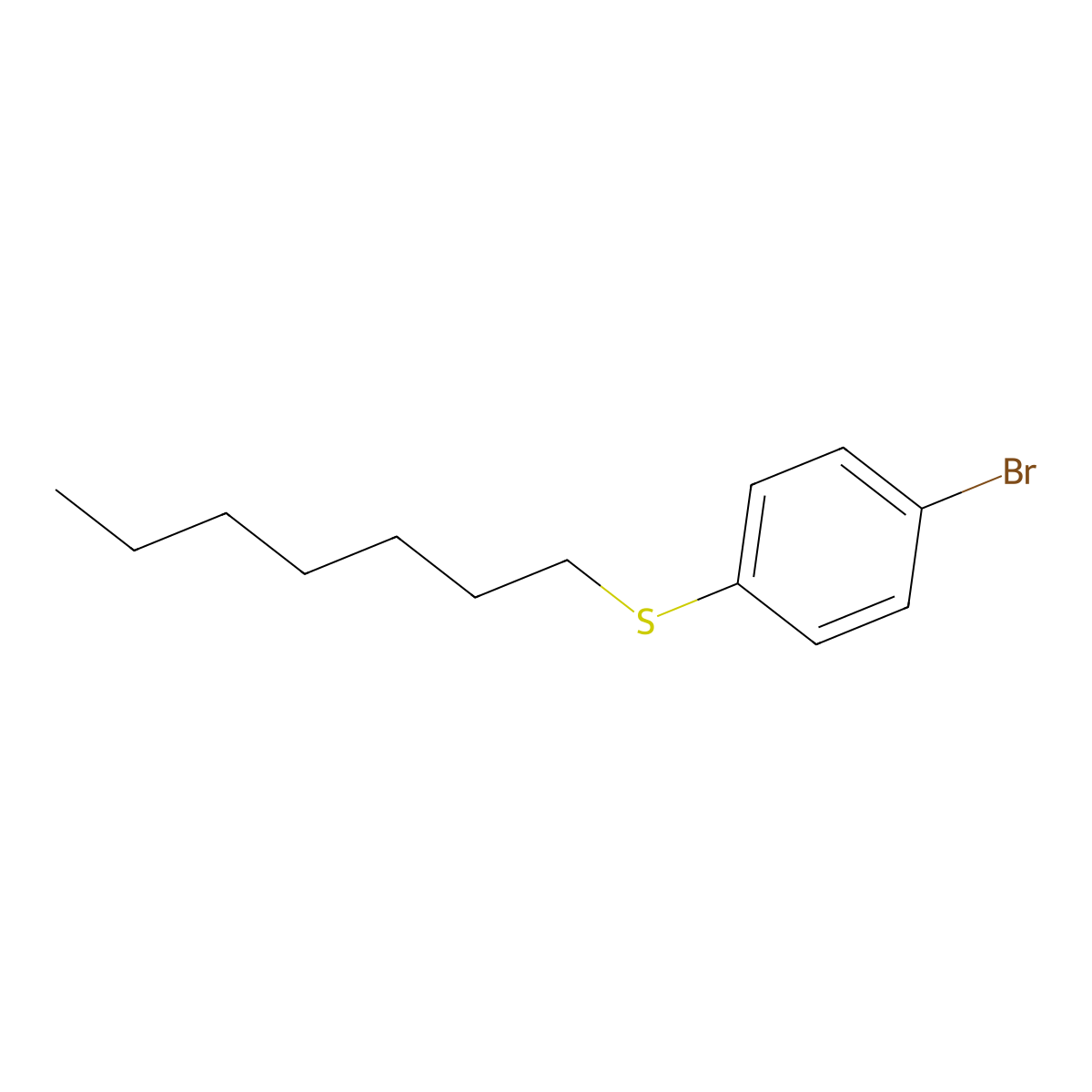 Benzene, 1-bromo-4-(heptylthio)- molecular structure, CAS 76542-22-8