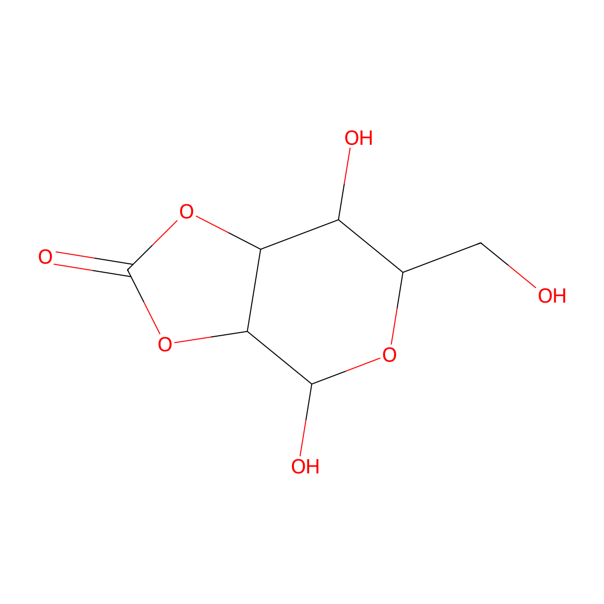 2,3-O-Carbonyl-alpha-D-mannopyranose molecular structure, CAS 76548-27-1