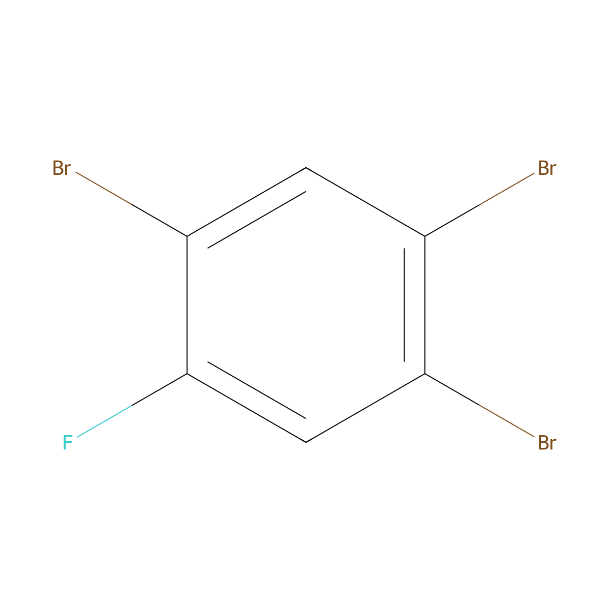 1,2,4-Tribromo-5-fluorobenzene molecular structure, CAS 7655-70-1