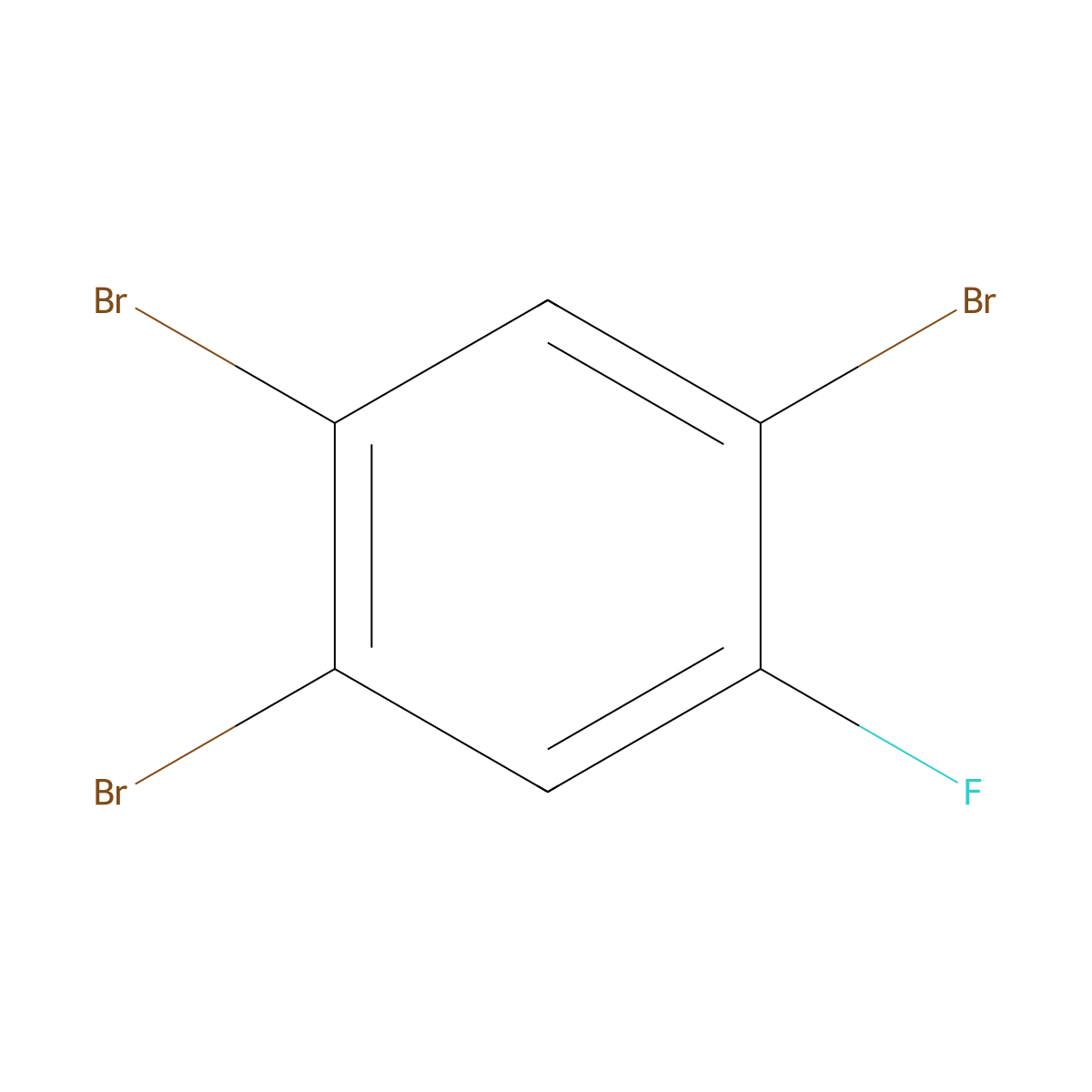 1,2,4-Tribromo-5-fluorobenzene molecular structure, CAS 7655-70-1