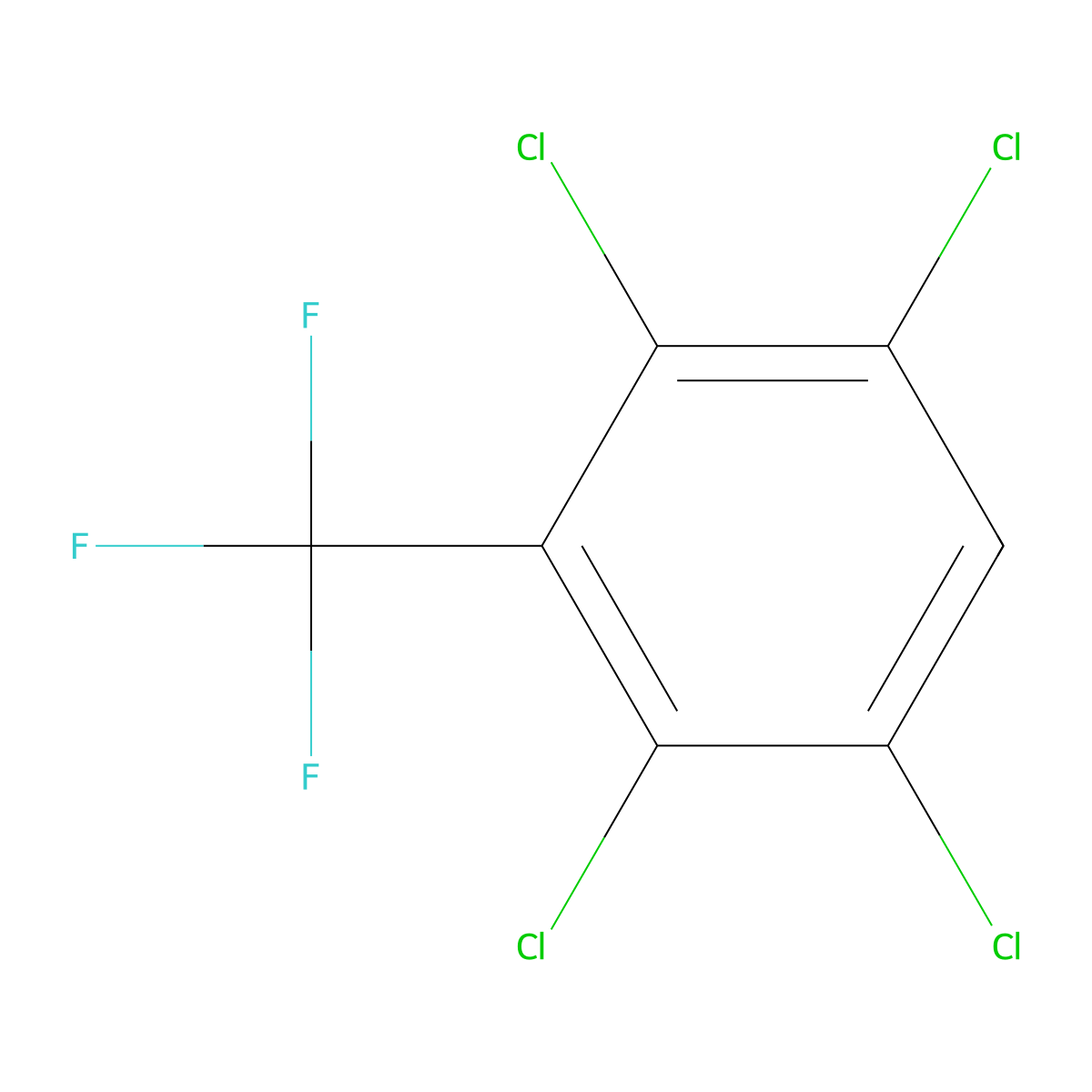 1,2,4,5-Tetrachloro-3-(trifluoromethyl)benzene molecular structure, CAS 7656-99-7