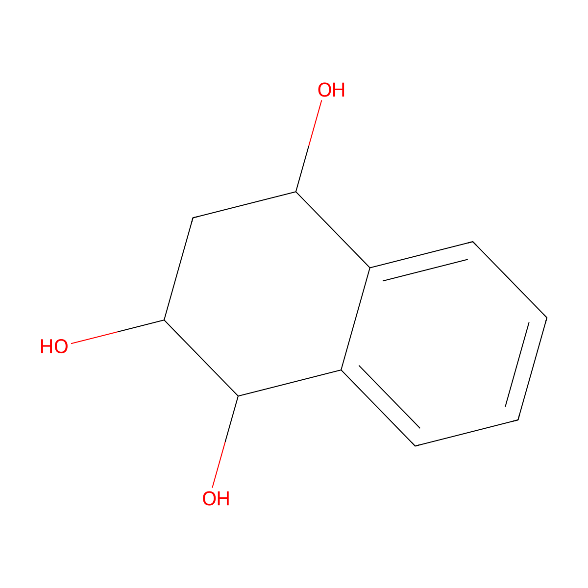 1,2,3,4-Tetrahydronaphthalene-1,2,4-triol molecular structure, CAS 76561-89-2