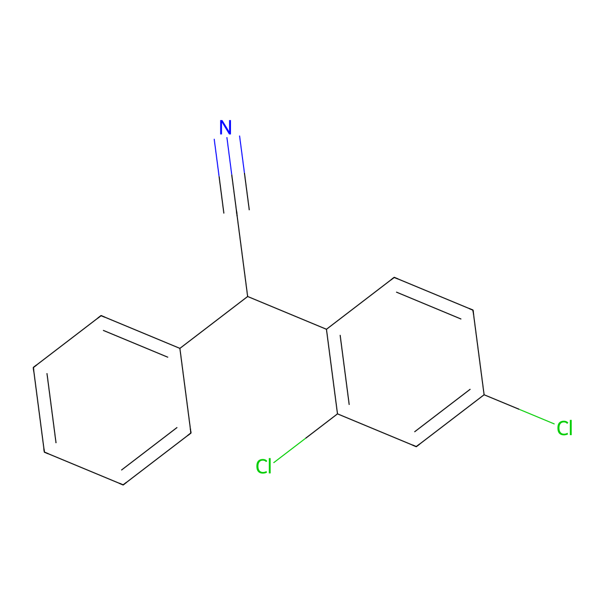 (2,4-Dichlorophenyl)(phenyl)acetonitrile molecular structure, CAS 76562-13-5