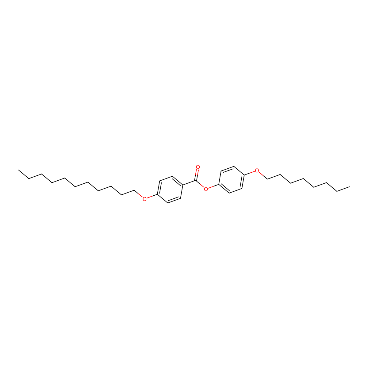 4-(Octyloxy)phenyl 4-(undecyloxy)benzoate molecular structure, CAS 76563-24-1